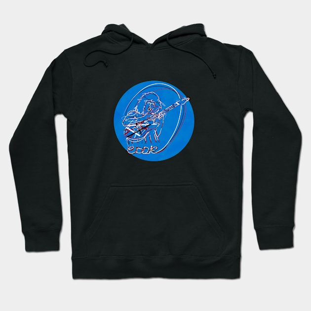 Eddie Lineart (blue) Hoodie by Glap